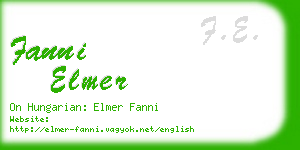 fanni elmer business card